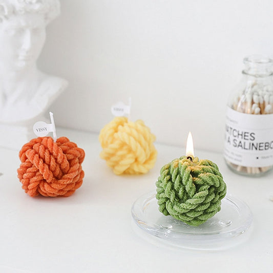 Creative Handmade Wool Ball Candle - Motherlode Merch